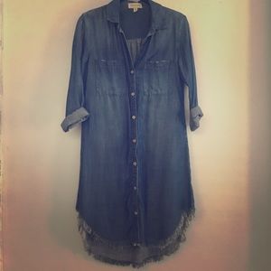 Anthropologie cloth & stone chambray dress